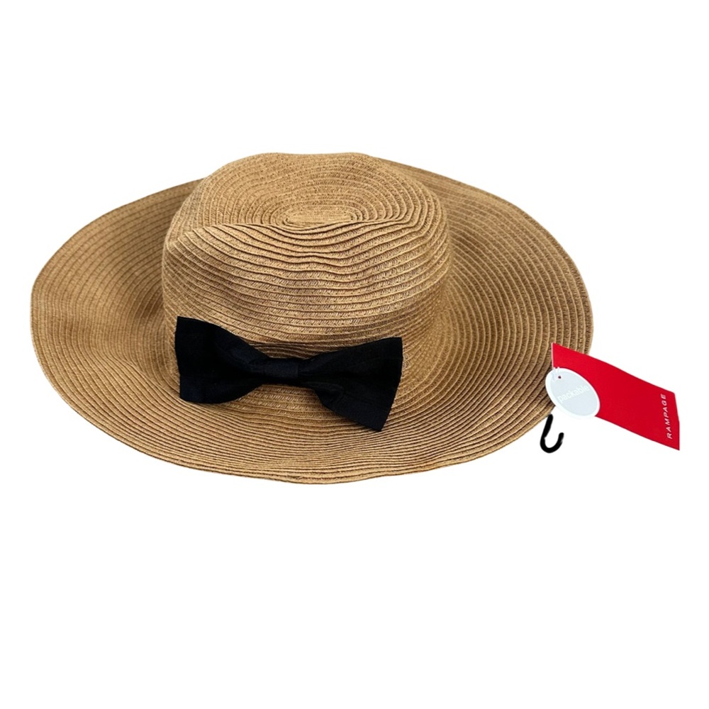 Rampage packable sun hat with bow